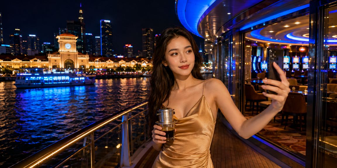 Người dùng tại TP.HCM truy cập ứng dụng casino di động tại quán cà phê